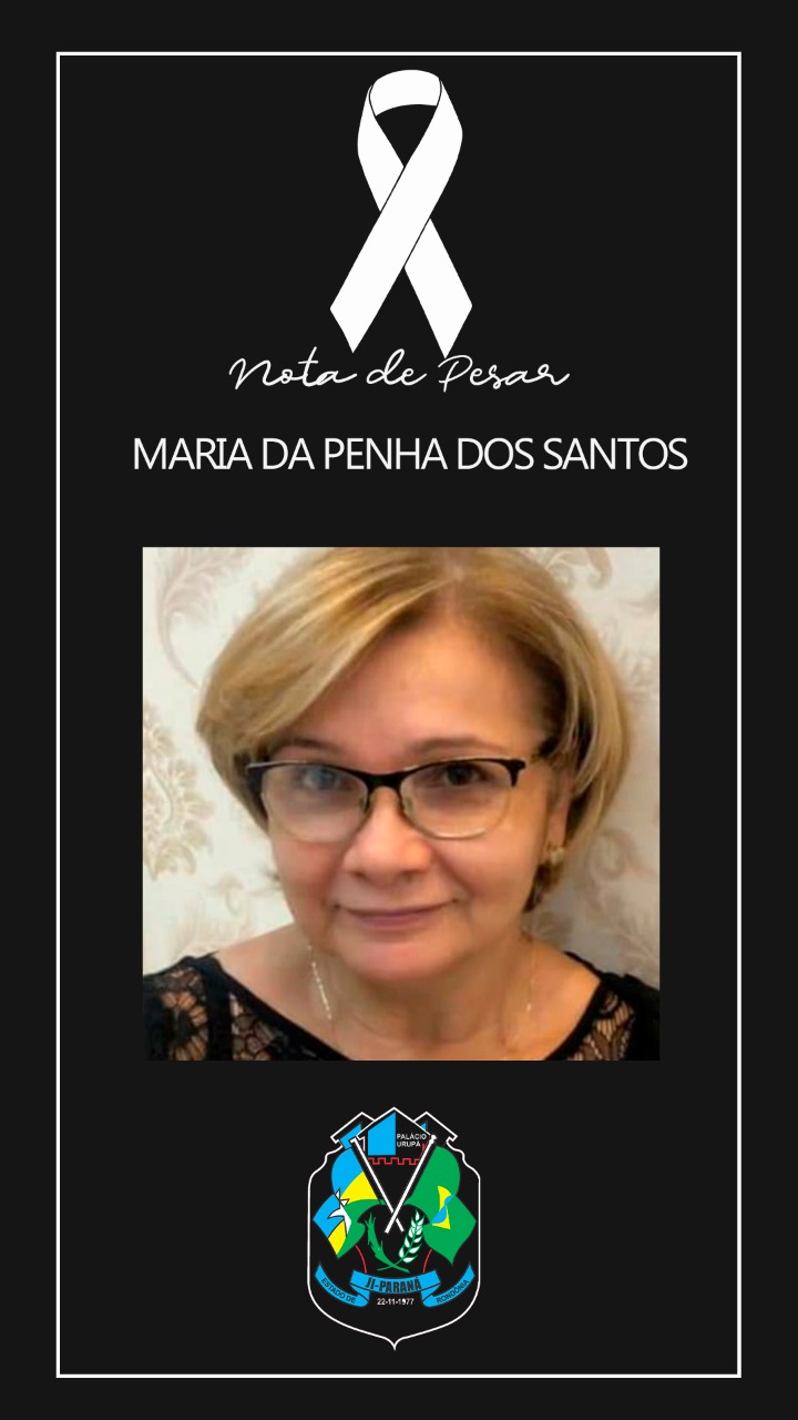 Nota de pesar - Maria da Penha dos Santos